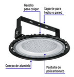 LUMINARIO DE LED 100 W HIGH BAY, VOLTECK 46792 N
