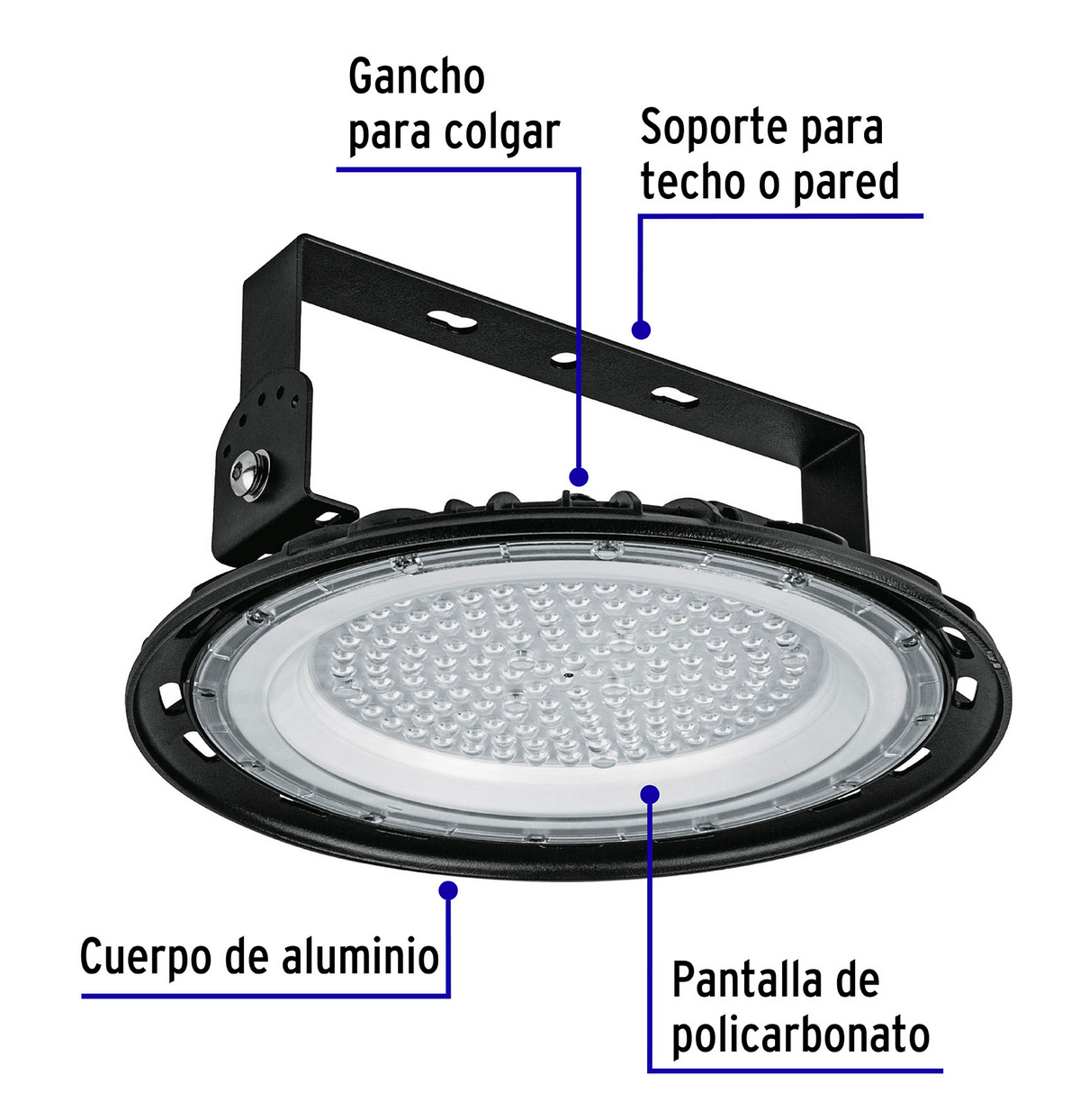 LUMINARIO DE LED 100 W HIGH BAY, VOLTECK 46792 N