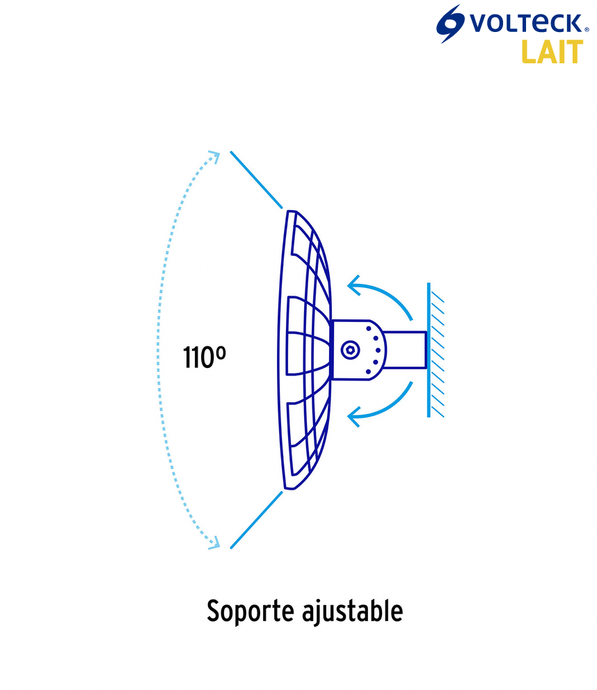 LUMINARIO DE LED 150 W HIGH BAY, VOLTECK 46793 N