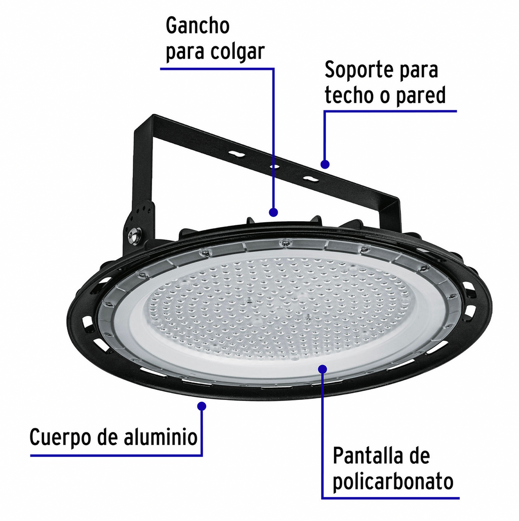 LUMINARIO DE LED 200 W HIGH BAY, VOLTECK 46794 N