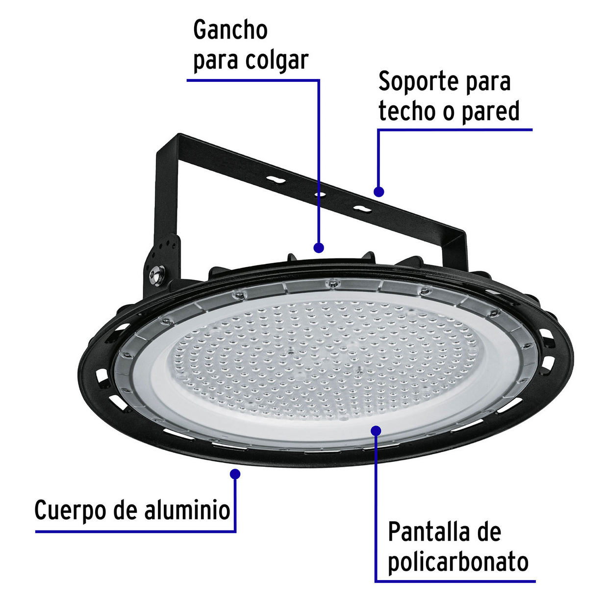 LUMINARIO DE LED 200 W HIGH BAY, VOLTECK 46794 N