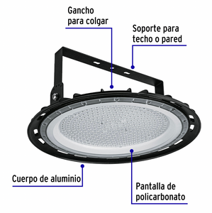 LUMINARIO DE LED 200 W HIGH BAY, VOLTECK 46794 N