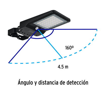LUMINARIO SUBURBANO DE LED 8 W CON PANEL SOLAR, VOLTECK 46957 P