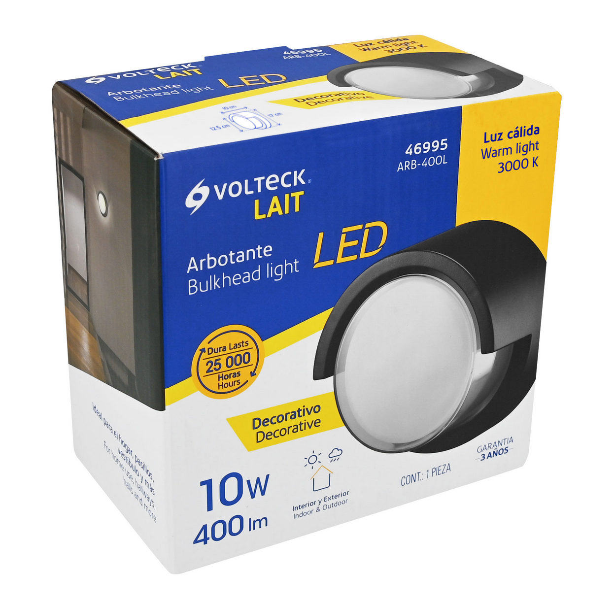 ARBOTANTE DECORATIVO DE LED 10 W LUZ C·LIDA, VOLTECK 46995 N