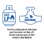 PARRILLA DE GAS EMPOTRABLE 4 QUEMADORES, ACERO INOX, FOSET 48406 *