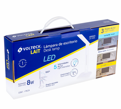 LAMPARA DE LED 8W 5 NIVELES DE ILUMINACION PARA ESCRITORIO 49323 *