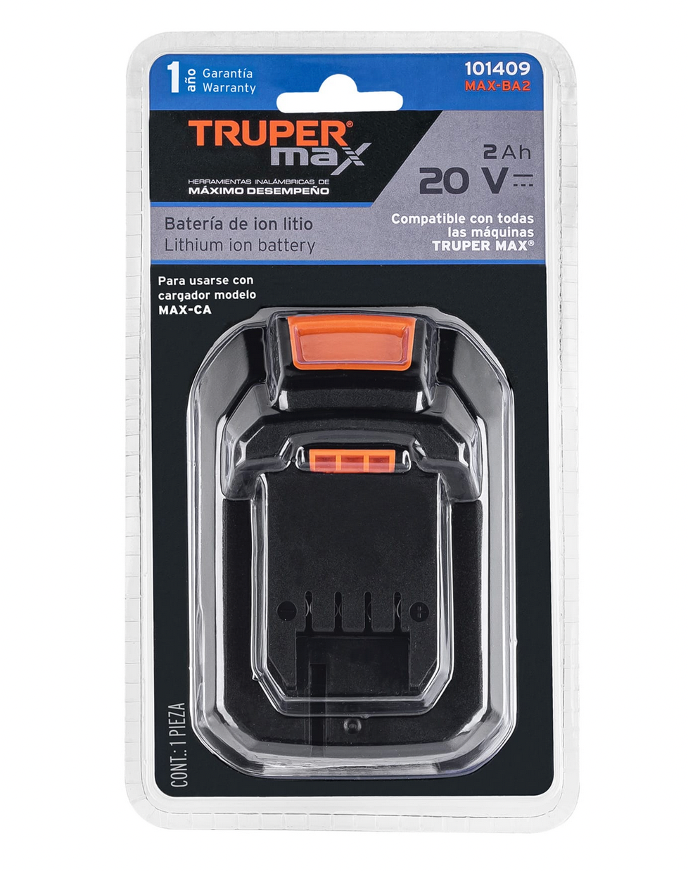 BATERIA ION LITIO TRUPER MAX 20V, 2AH 101409 N