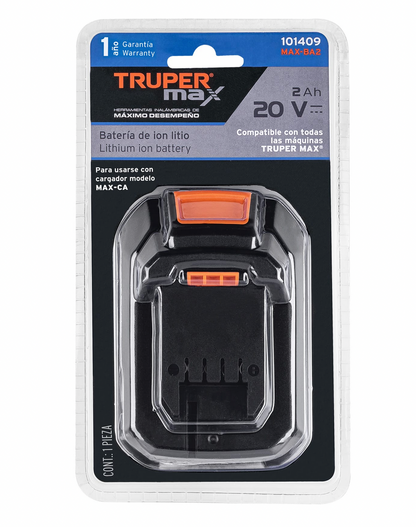 BATERIA ION LITIO TRUPER MAX 20V, 2AH 101409 N
