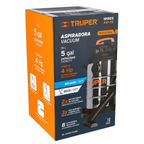 ASPIRADORA DE SOLIDOS Y LIQUIDOS DE 5 GAL EN ACERO INOX 101523 *