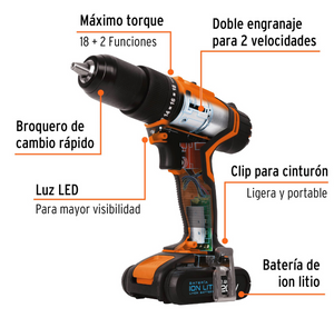ROTOMARTILLO Y DESTORNILLADOR DE IMPACTO INALAMBRICO 20 V 102202 N