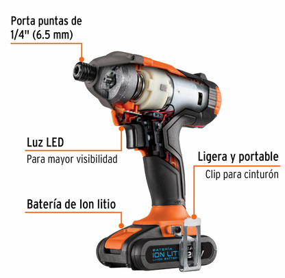 ROTOMARTILLO Y DESTORNILLADOR DE IMPACTO INALAMBRICO 20 V 102202 N