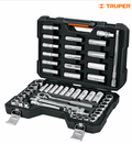 JUEGO DE 56 HERRAMIENTAS CUADRO 1/2' STD Y MM PARA MECANICO 102261 N