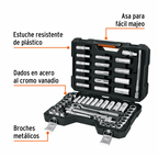 JUEGO DE 56 HERRAMIENTAS CUADRO 1/2' STD Y MM PARA MECANICO 102261 N