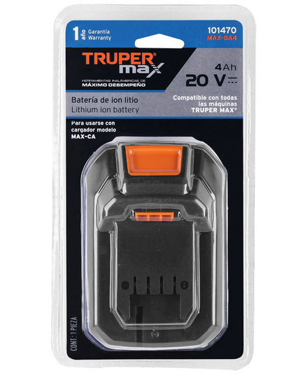 BATERÌA ION LITIO TRUPER MAX 20V, 4AH 101470 *