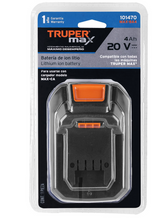 Cargar imagen en el visor de la galería, BATERÌA ION LITIO TRUPER MAX 20V, 4AH 101470 N
