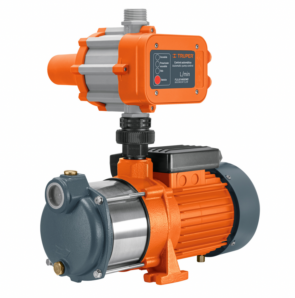 BOMBA PRESURIZADORA MULTIETAPAS 3/4 HP, TRUPER 102385 N