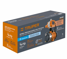 Cargar imagen en el visor de la galería, BOMBA PRESURIZADORA MULTIETAPAS 3/4 HP, TRUPER 102385 N
