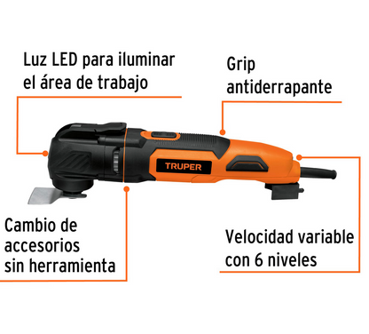 MULTI HERRAMIENTA PROFESIONAL 350 W CON 10 ACCESORIOS 102429 *