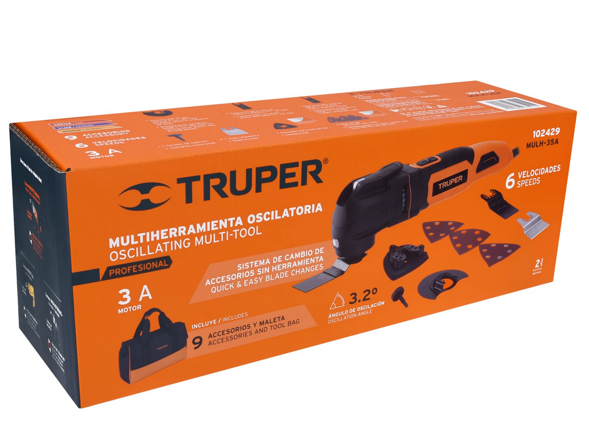 MULTI HERRAMIENTA PROFESIONAL 350 W CON 10 ACCESORIOS 102429 *