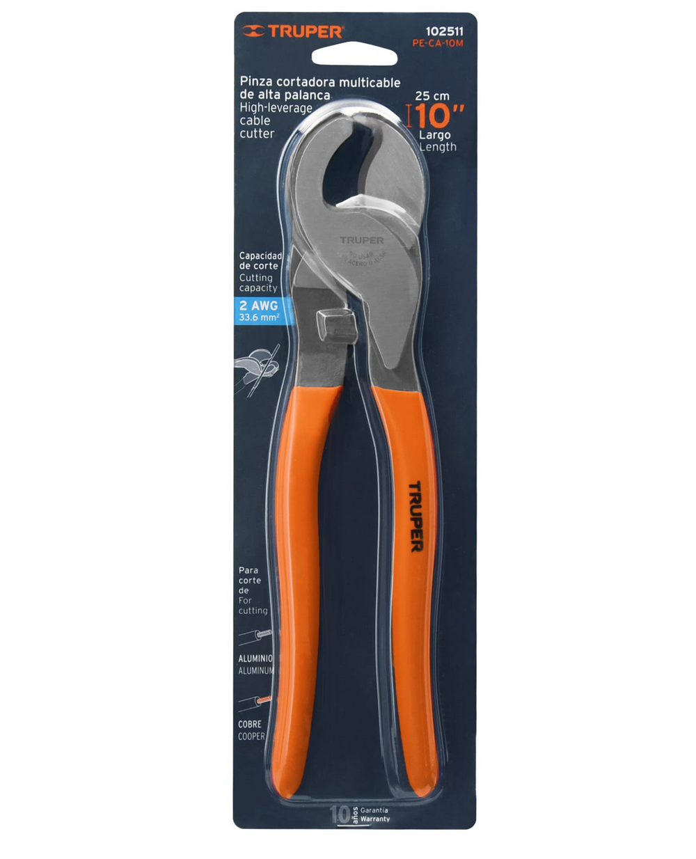 PINZA CORTADOR MULTICABLE 10', TRUPER 102511 N