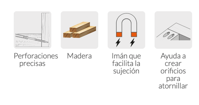 JUEGO DE PLANTILLA PARA UNIONES OCULTAS CON UN TORNILLO 102595 N