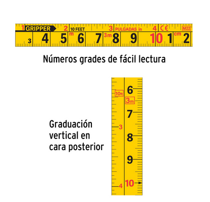 FLEXOMETRO GRIPPER 3 M CINTA 13 MM 102663 P