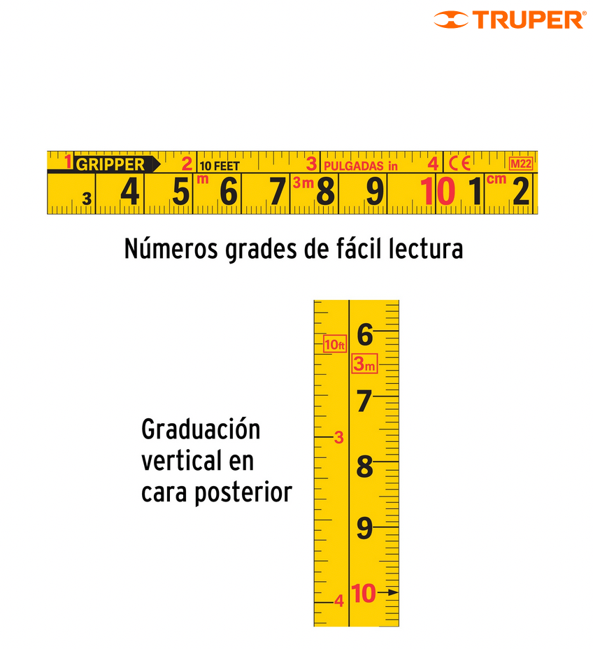 FLEXOMETRO GRIPPER 5 M CINTA 13 MM 102664 *