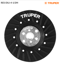 Cargar imagen en el visor de la galería, RESPALDO PARA DISCOS DE LIJA 4-1/2&quot;, EJE M14, TRUPER 17275 N
