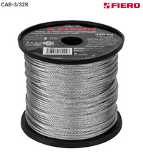 Cargar imagen en el visor de la galería, METRO DE CABLE RÍGIDO 3/32&quot; DE ACERO 7X7 HILOS, 75 M, FIERO 44209 P
