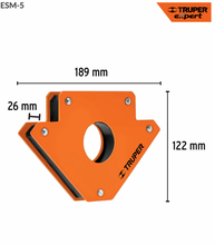 Cargar imagen en el visor de la galería, ESCUADRA MAGNÉTICA 5&quot; PARA SOLDAR, CAPACIDAD 34 KG, TRUPER  15408 N
