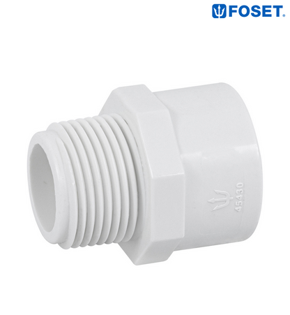 ADAPTADOR MACHO DE PVC DE 1/2", FOSET 45429 N