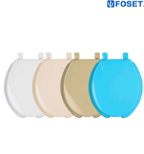 Cargar imagen en el visor de la galería, ASIENTO REDONDO PARA WC, ABIERTO, BLANCO, FOSET 49903 *
