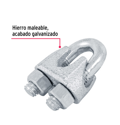 NUDO PARA CABLE DE 3/8" TARJETA CON 1 PZA 44086 *