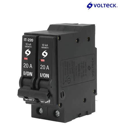 INTERRUPTOR TERMOMAGNECTICO 2 POLOS 20A VOLTECK 46704 P