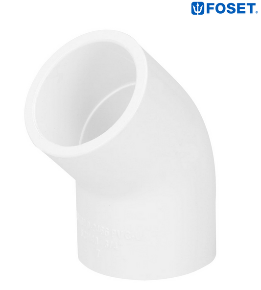 CODO 45° DE PVC DE 1/2", FOSET 45414 *