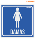 LETRERO DE SEÑALIZACIÓN "DAMAS", 19 X 19 CM 18478 N
