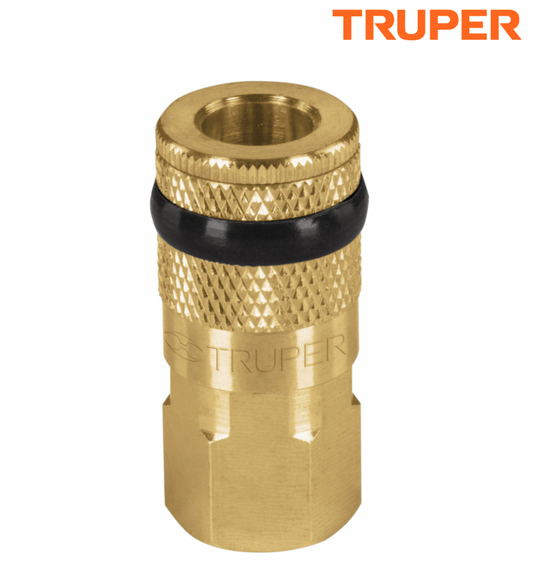 COPLE DE LATON, CUERDA 1/4 NPT, HEMRBA, TRUPER 19084 *