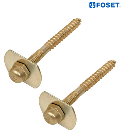 BOLSA CON 2 PIJAS 1/4'' X 66MM PARA BASE DE WC PISO 49330 *