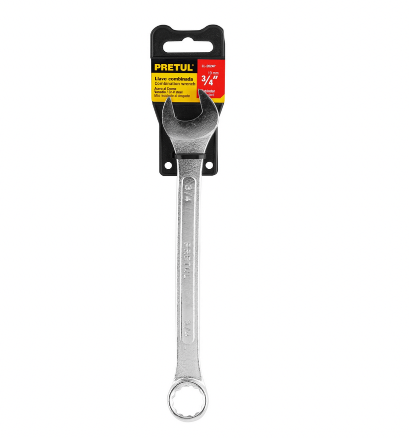 LLAVE COMBINADA 3/4" X 230 MM DE LARGO, PRETUL  21888 *