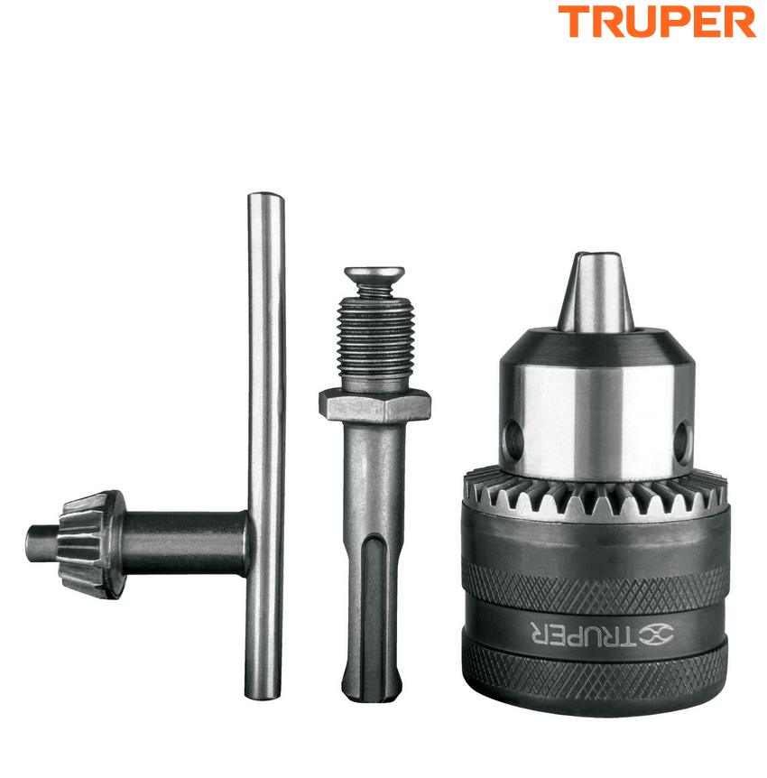 BROQUERO CON LLAVE, 1/2" CON ADAPTADOR SDS PLUS, TRUPER	102475 *