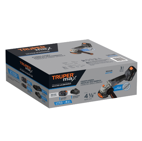 ESMERILADORA ANGULAR INALÀMBRICA 4-1/2'', 20V, SIN CARBONES 102449 N