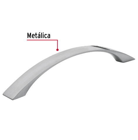 JALADERA METÁLICA DE 128MM ESTILO "MODERNO", NÍQUEL SATINADO 43377 N