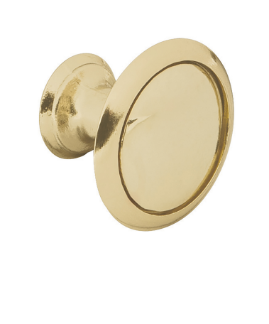 PERILLA METÁLICA ESTILO "MODERNO", LATÓN BRILLANTE, HERMEX 43812 P