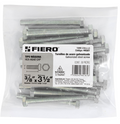 BOLSA CON 30 TORNILLOS 3/8" X 3-1/2" TIPO MÁQUINA, FIERO 44581 N
