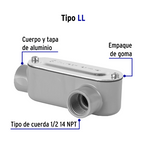 CONDULET 1/2" CONEXIÓN TIPO LL, VOLTECK 46976 *
