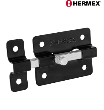 PASADOR DE BARRA PLANA 4'', NEGRO, HERMEX 47930 *