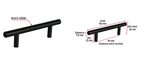 JALADERA DE ACERO 96 MM, ESTILO ''CILINDRO'', NEGRO HERMEX 49731 N