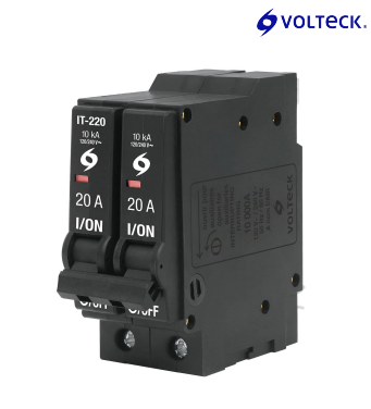 INTERRUPTOR TERMOMAGNECTICO 2 POLOS 20A VOLTECK 46704 P