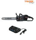 MOTOSIERRA INALAMBRICA 16'', 40V, SIN CARBONES, TRUPER MAX 102491 N