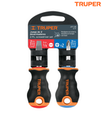 DÚO DE DESARMADORES 1/4 X 1-1/2'', MANGO COMFORT GRIP, TRUPER 19624 *